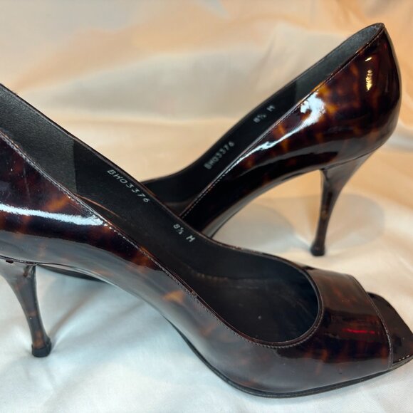 STUART WEITZMAN SZ 8.5 US SQUARE PEEP TOE HEELS - Picture 5 of 5